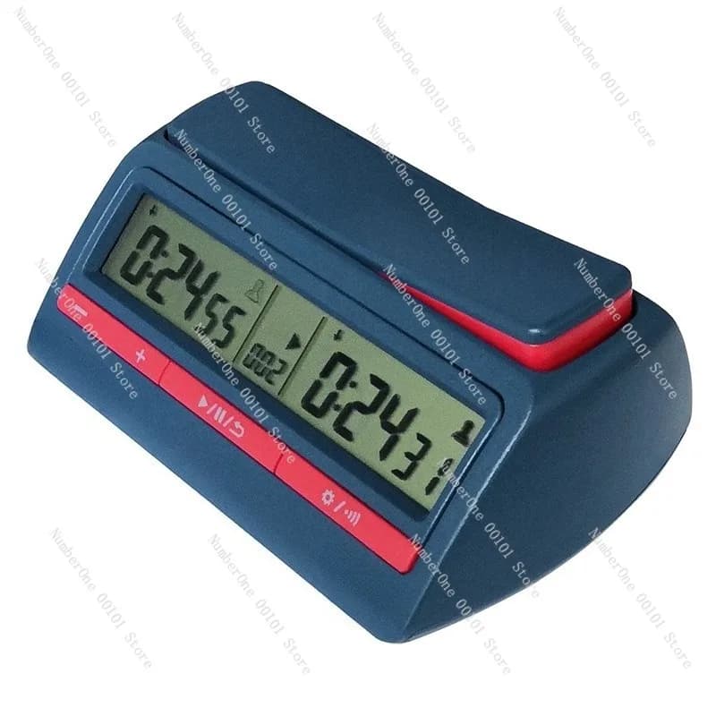 Orologio da scacchi con pausa antiscivolo, timer da gioco elettronico, scacchi cinesi Go, scacchi internazionale, timer digitale professionale con doppio conto alla rovescia