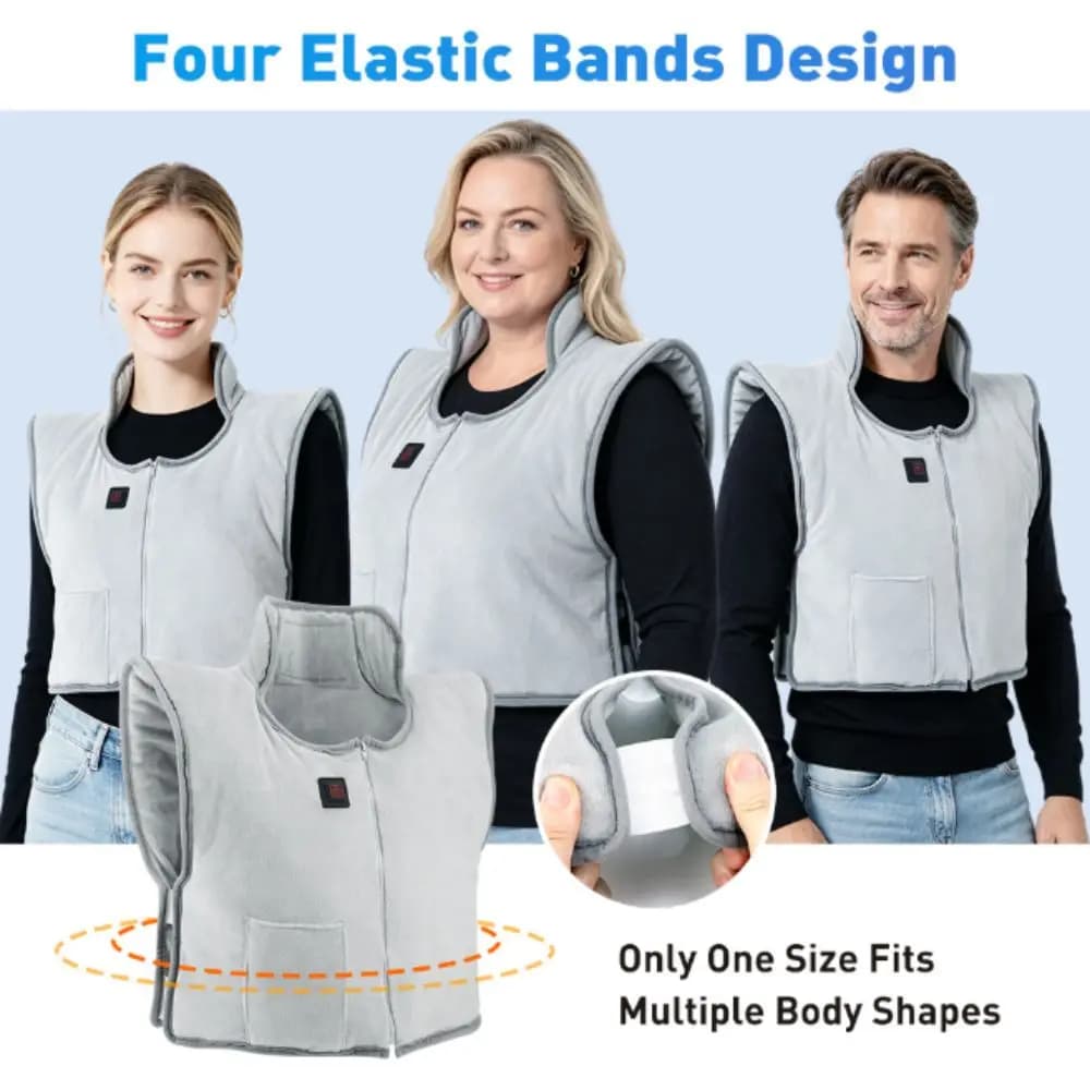 USB Heated Heated Shawl Heat-resistant Protective Shoulder Blanket Heating Vest Wrap 3 Temperature Settings Shoulder Neck Warmer