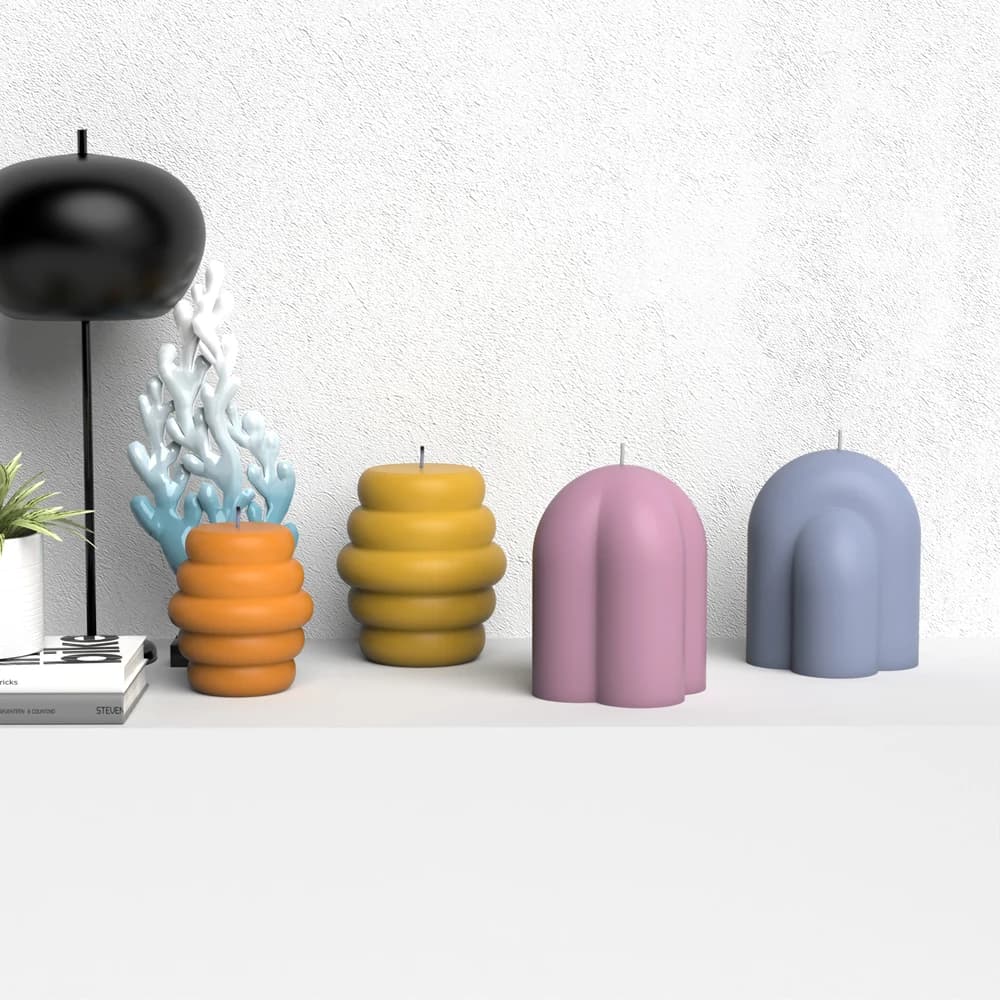 Stampo in silicone per candele profumate semplici Stampi per candele fatti a mano fai-da-te per la decorazione dell'atmosfera domestica