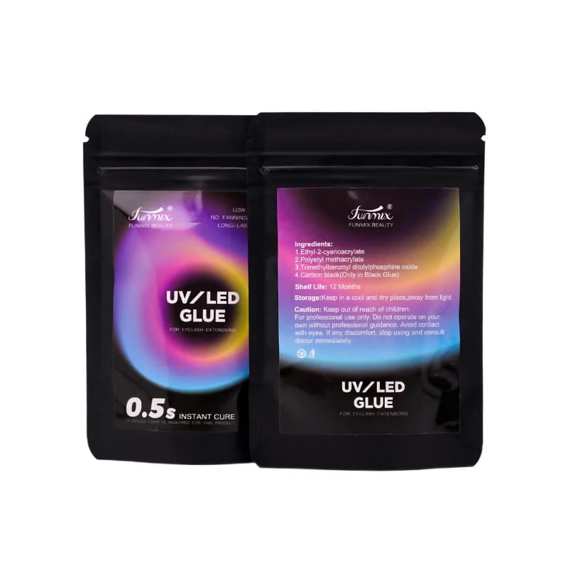 1 pz Colla per Ciglia UV LED ad Asciugatura Rapida 0.5S, Colla Illuminante per Ciglia 3ml/5ml, Adesivo per Extension Ciglia a Lunga Durata, Strumenti per il Trucco