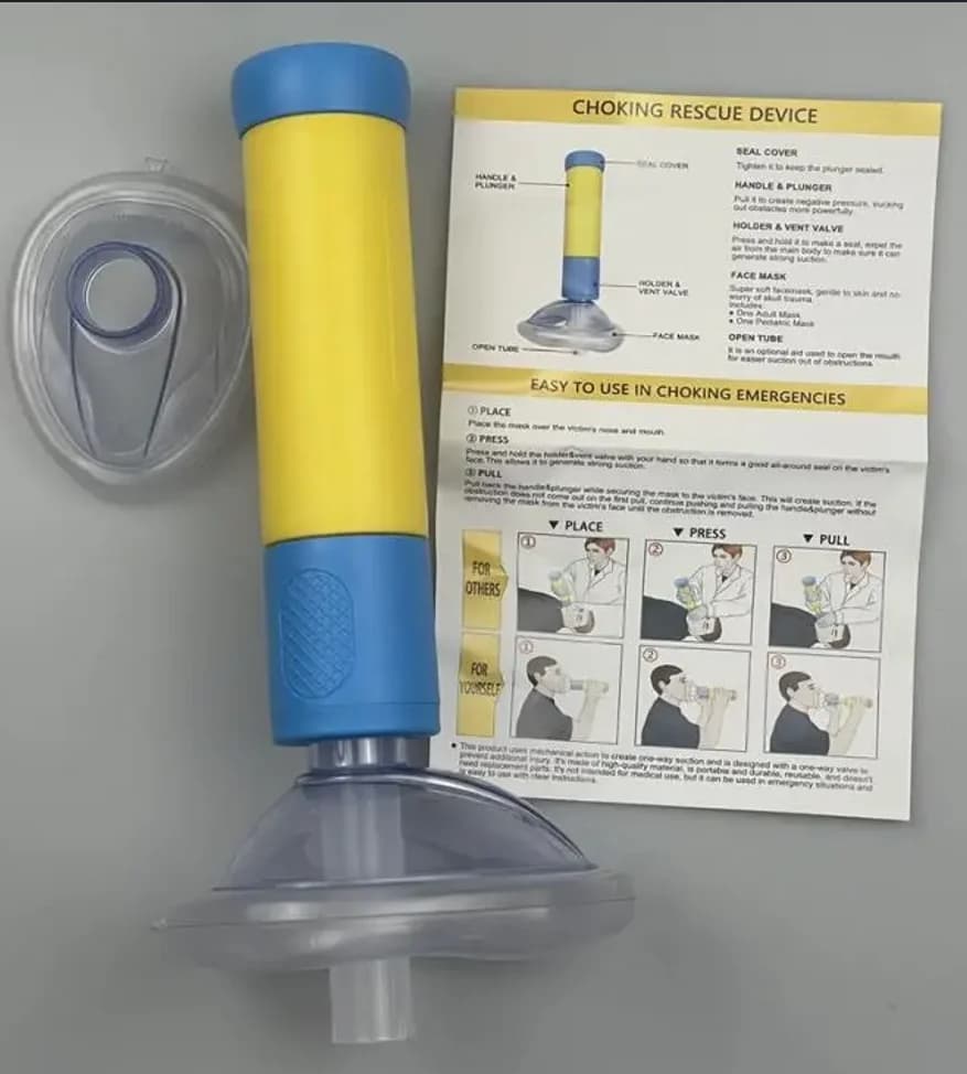 PortableUpgrade Kit di pronto soccorso per bambini AdultsChoking dispositivo di aspirazione Anti Choke Vac salvavita di emergenza