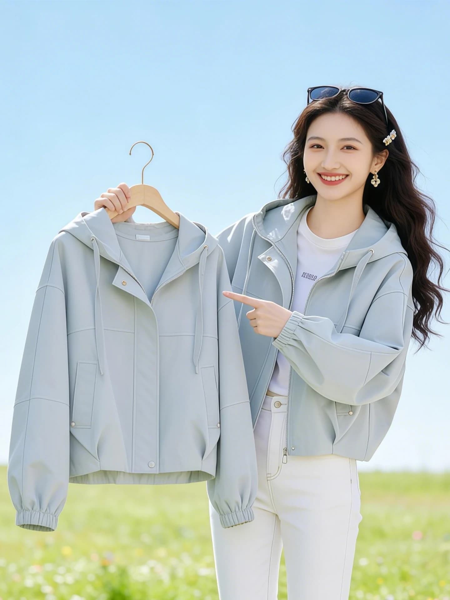Giacca Corta Casual da Donna Stile Dolce, Design Semplice, Nuova Collezione Primavera, Ideale per il Pendolarismo, Versione Coreana, Antivento