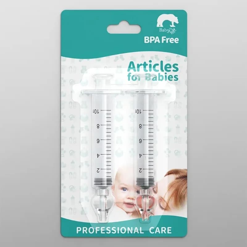 Nasal syringes set for children from 10 ml with 5 silicone heads Nasal aspirator for children Siringa Qucik Detergent for the nose Tools for rensemble for newborns