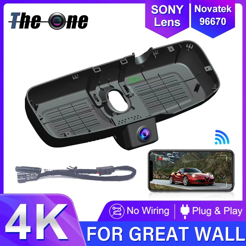 For Great Wall TANK 300 2021 2022 2023 Front and Rear 4K HD Dash Cam for Car Video Camera Dashcam WIFI Auto Dvr Accessories