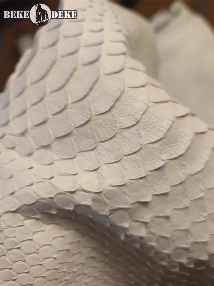 White Snake Skin Fabric For DIY Wallet Genuine Leather Material New Color Piece Leathercraft Soft Leather Accessory