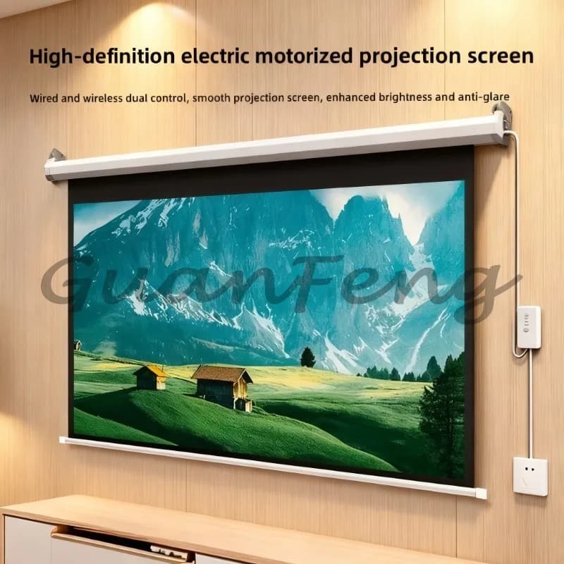 Motorized Electric Projector Screen for Home Theater, 100 Inch 16:9 Format