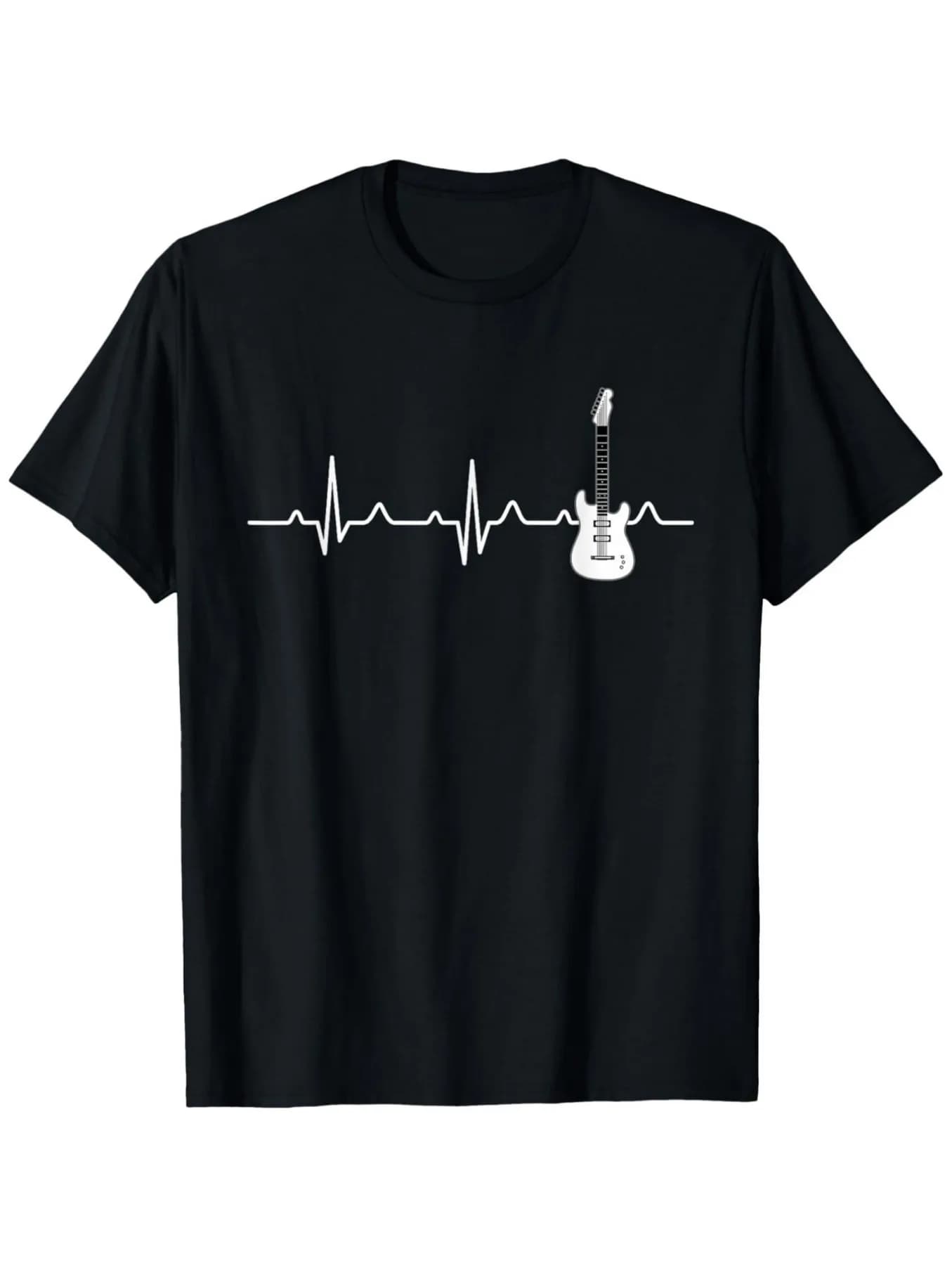 Maglietta per bassisti locali, migliori scelte, con basso, chitarra, battito cardiaco, musicista