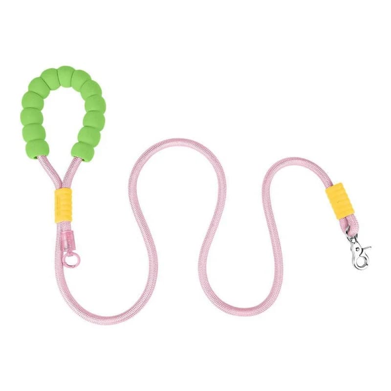 Competition-grade Nylon Dog Leash with Gradient Color Bubble Cotton Handle Includes Waste Bag Dispenser Durable for Medium LNew