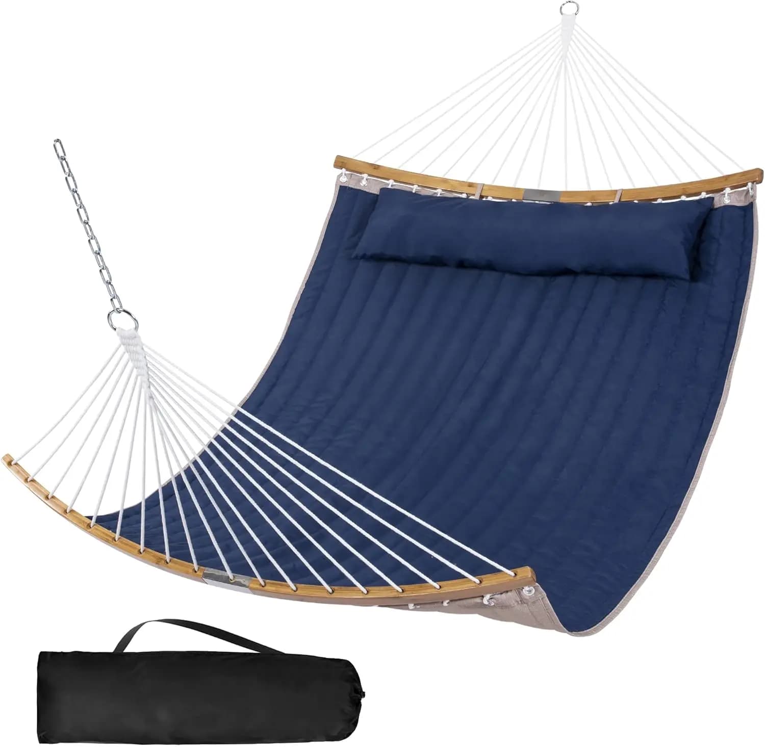 Large Exterior Lover with Bearing, Navy Blue, Supports 204 kg for Two Persons