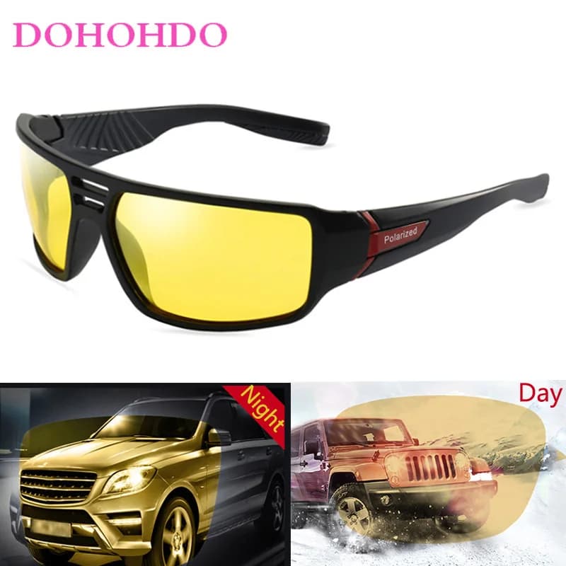 Vintage New Brand Design Polarized Sunglasses Men Night Vision Driving Sun Glasses Women Anti-Glare Goggles Unisex UV400 Lunette