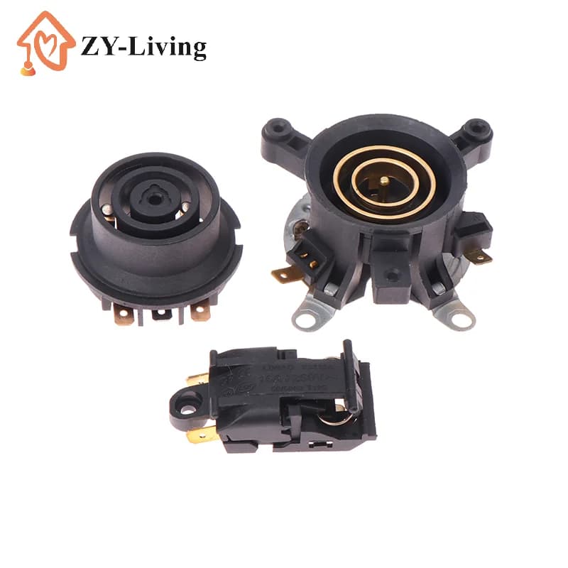 Set di 3 Pezzi Accessori per Bollitore Elettrico: Base Termostato, Interruttore di Temperatura, Connettore, Accoppiatore Nero, Set di Prese