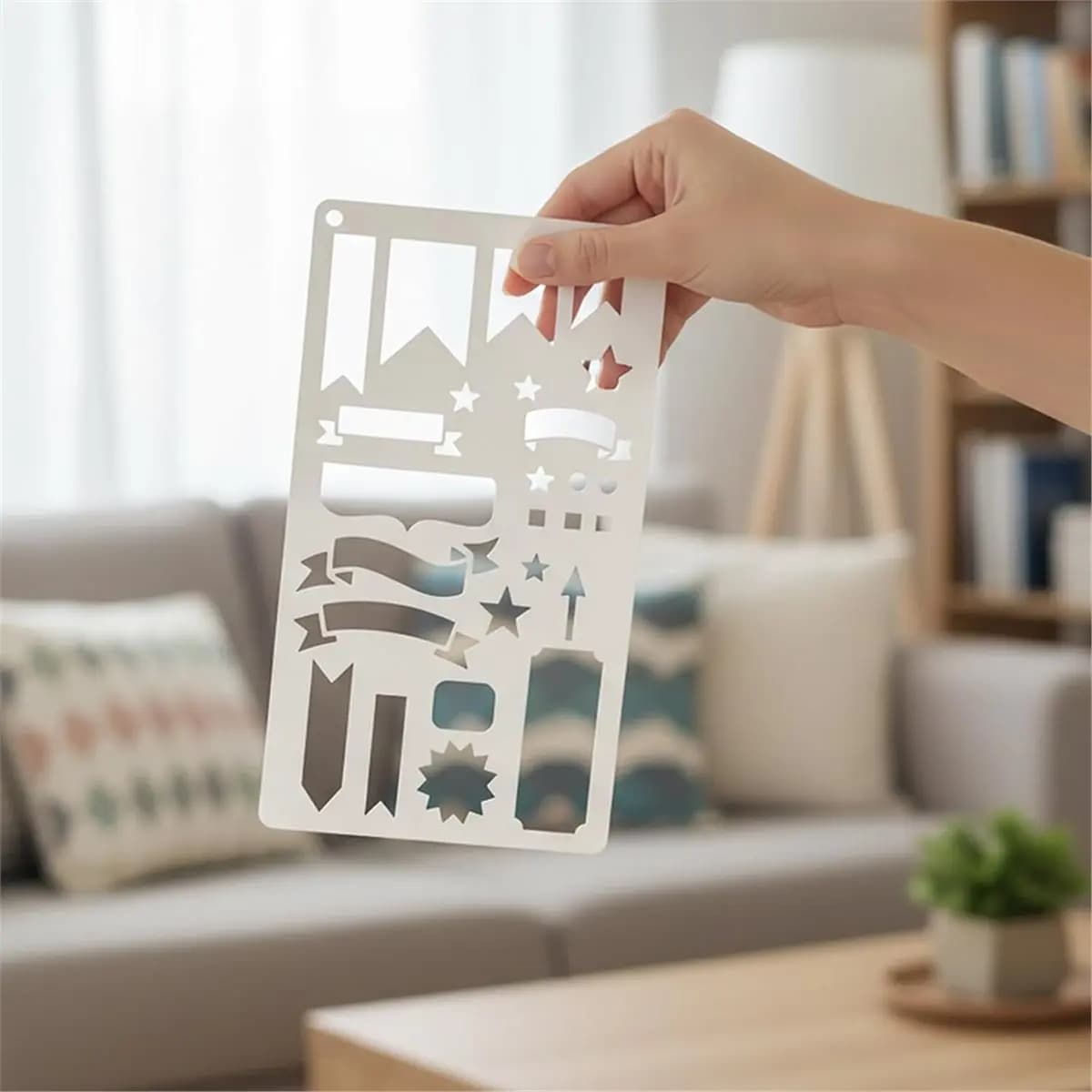 Set di 12 Stencil per Diario, Stencil per Planner, per Journaling, Quaderni, Scrapbooking, Libri, Disegno Fai-da-Te, Biglietti d'Auguri