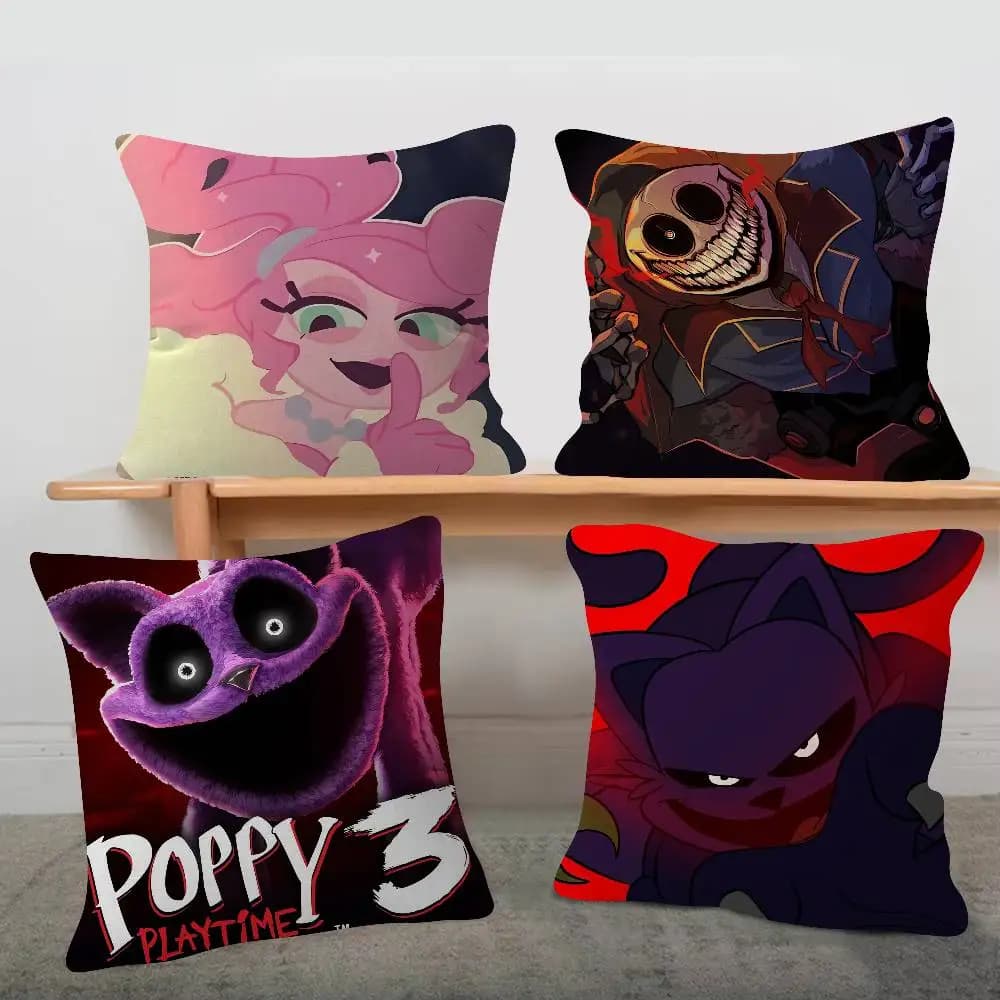 GAME Poppy Playtime Cute Cartoon Two-dimensional Pillowcase Bedroom Sofa Cushion Cover Nap Pillow Cover
