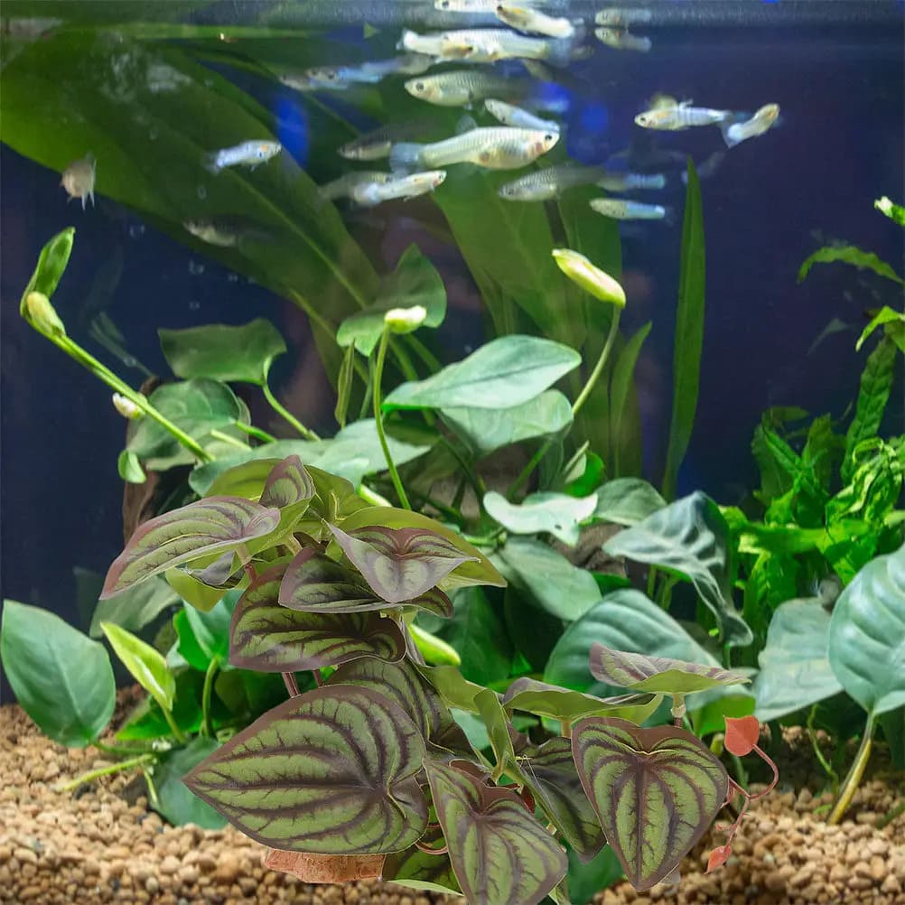 Realistic Terrarium Plants Reptile Tank Decor Artificial Plant Ornament for Aquarium Reptile Box Frog Tortoise Chameleon Ball