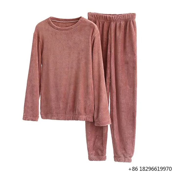 Winter Flannel Pajama Set Women's Fleece Pajamas Sleepwear Home Clothing Thick Warm Coral Velvet Female Pajama Sets