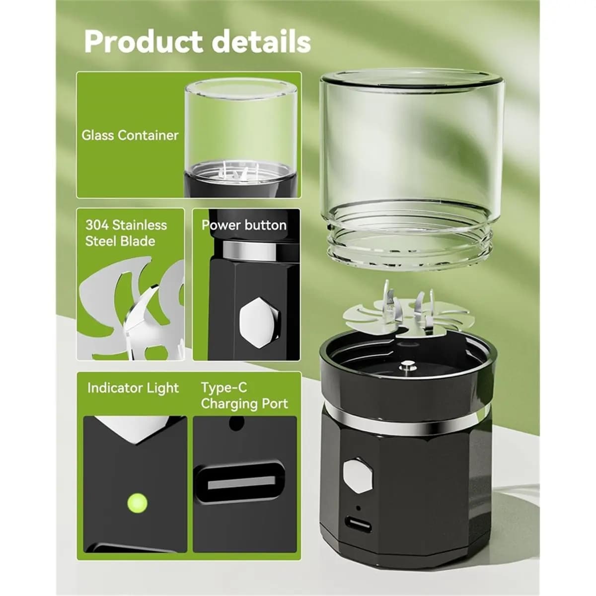 [A99U] Cordless Electric Pill Crusher,Pill Crusher Fine Powder with Stainless Steel Blade, for Pills & Vitamins Extremely Fine