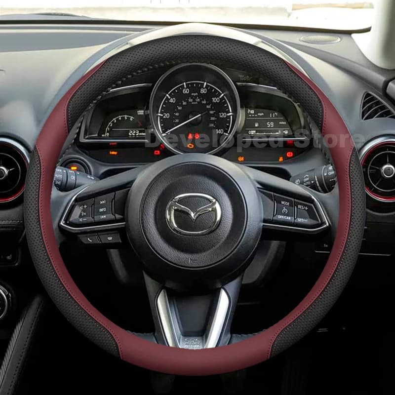 Coprivolante in Pelle Rotondo per Mazda CX-5 AWD 2013-2025 - Accessori Auto