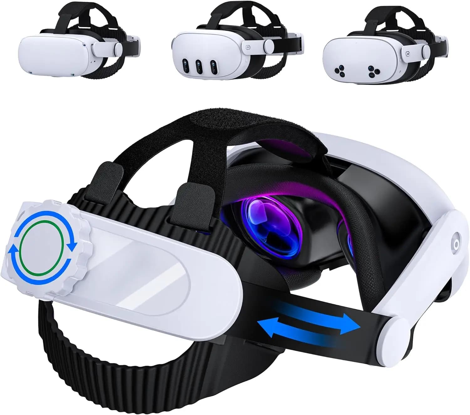 DinoFire Adjustable Headband for Meta Quest 2/3S VR Headphones Elite Strap Pressure reducer Comfortable band