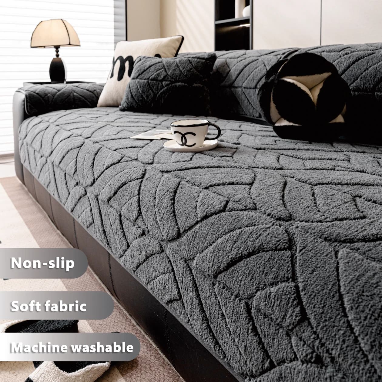 Jacquard cover for sofa, home decoration, anti-slip, breathable, anti-slip, washing machine washable, protective cover for sofa