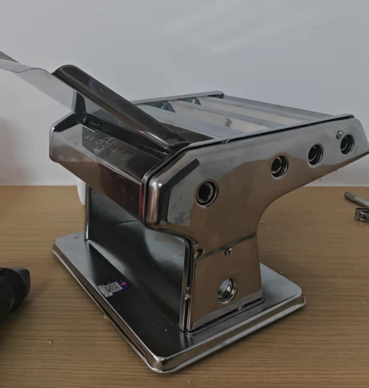 Macchina Manuale per Pasta Fresca, Sfogliatrice per Ravioli e Tagliatelle, Macchina per Pasta Italiana in Acciaio Inossidabile