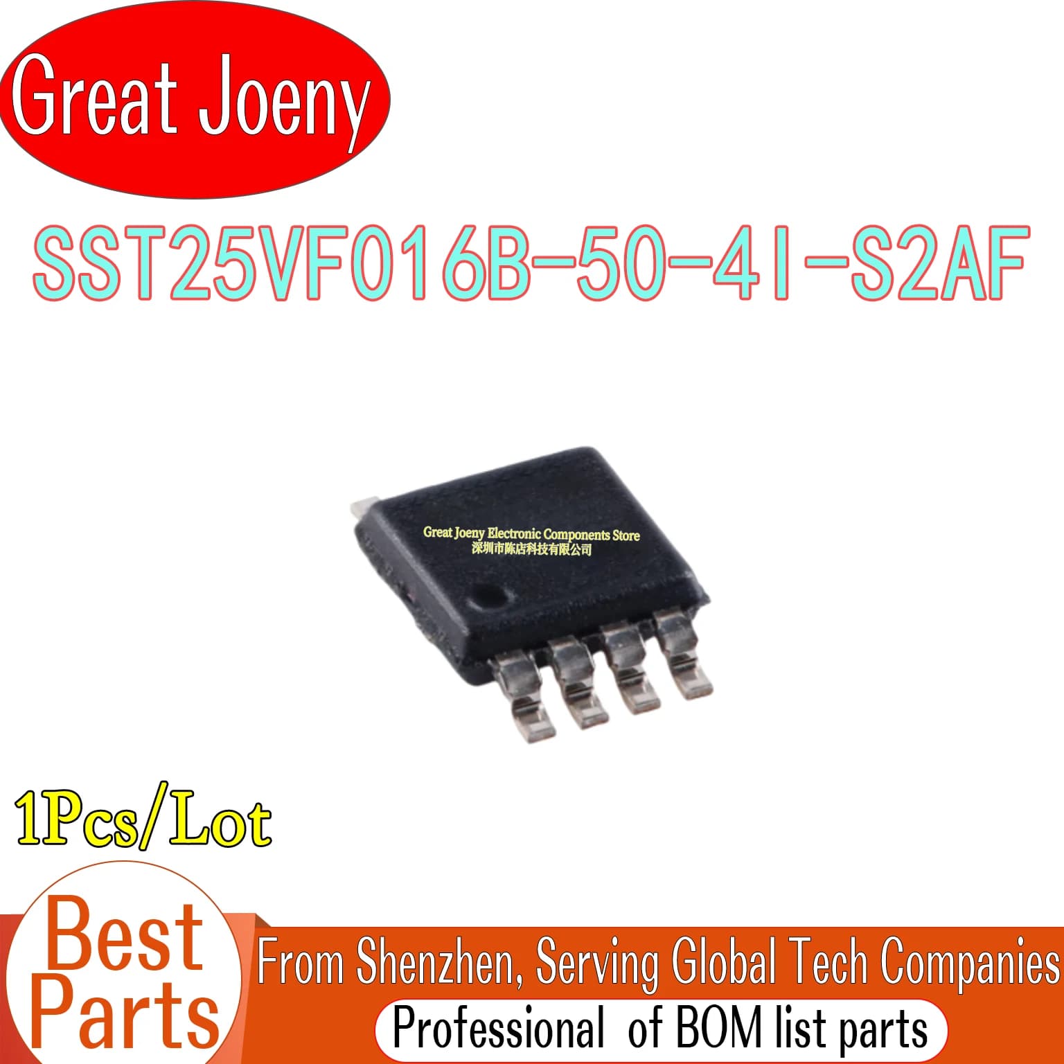 100% Nuovo Originale SST25VF016B-50-4I-S2AF SST25VF016B IC FLASH 16MBIT Chipset SOP-8