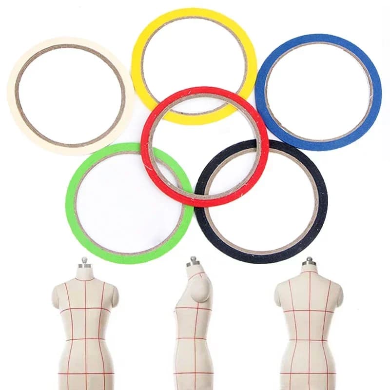 Nastro drappeggiato per vestiti Modello manichino Creazione di cucito Nastro per marcatura di lavagne Strisce sottili Grafico grafico Nastro artistico 3mm * 20m