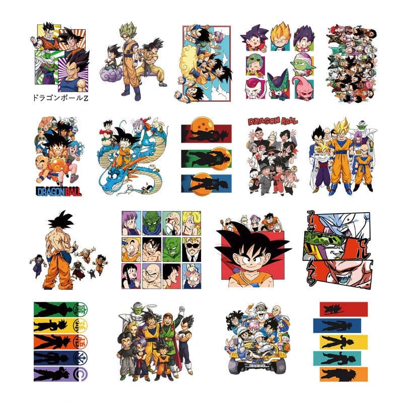 2 pezzi Cartoon Anime Dragon Ball Toppe termoadesive T-shirt lavabili per bambini Decorazione fai da te Cartoon Girl Clothes Bag Applique Regali