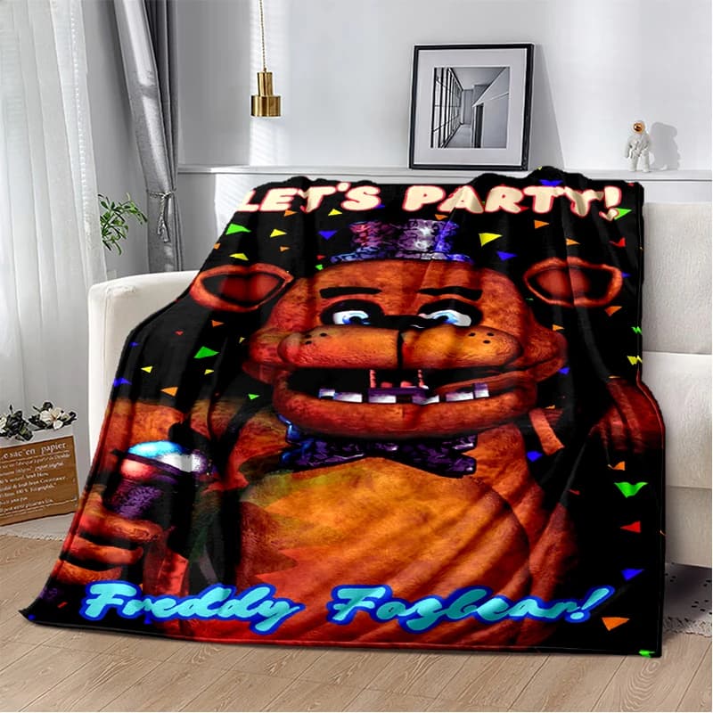 Gioco horror F-FNAF Freddy Movie Coperta di flanella Coperta morbida e calda per camera da letto Soggiorno Letto Viaggi Campeggio Picnic Regalo