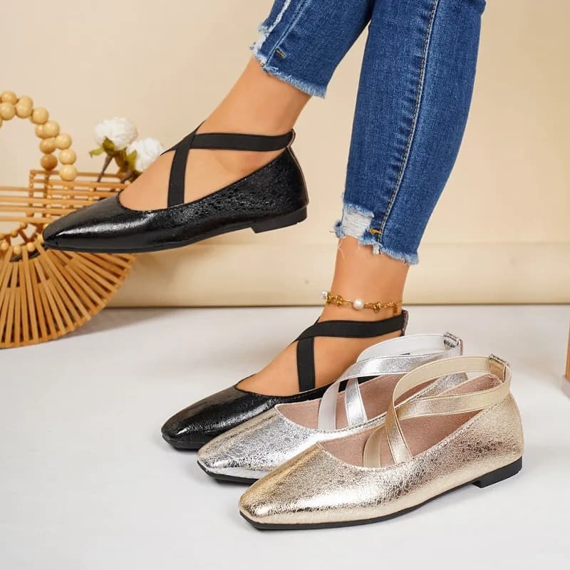 Nuove Scarpe da Donna 2026 con Punta Quadrata e Tacco Basso, Eleganti Mocassini di Lusso con Fascia Elastica, Comode Scarpe da Esterno