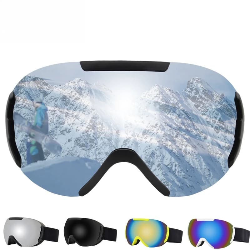 Occhiali da Sci per Uomo e Donna, Doppio Strato Antiappannamento, per Snowboard, Motoslitta, Protezione UV400, per Moto e Ciclismo
