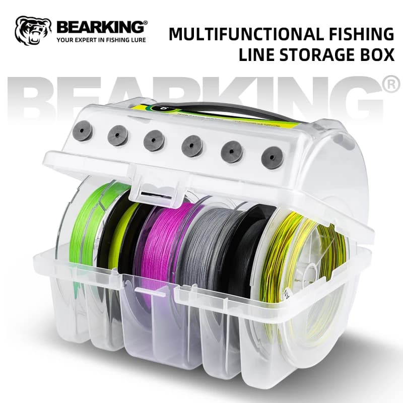 BEARKING Scatola per attrezzatura da pesca 6 scomparti Accessori per la pesca Custodia per gancio per linea Scatole per attrezzi da pesca a doppia faccia