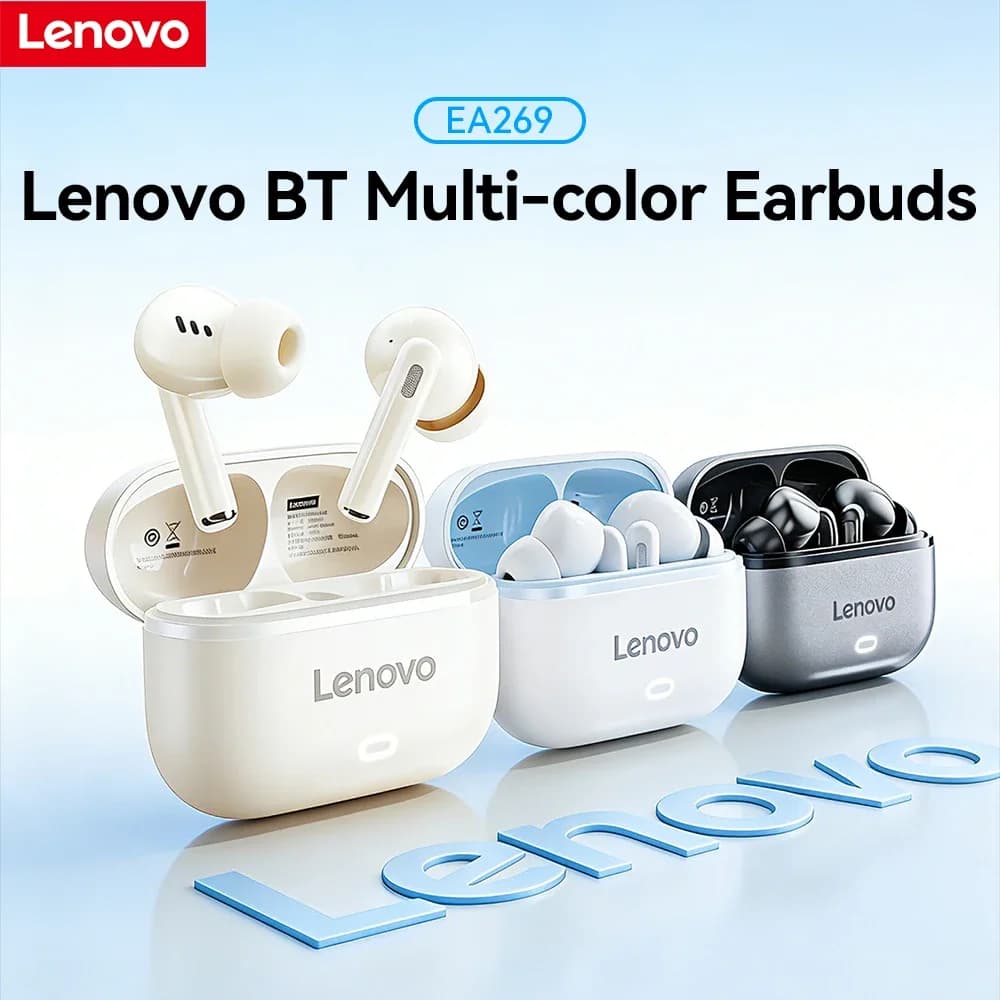 Lenovo EA269 Wireless Bluetooth Game Earphones 5.4 13mm Dynamic Low Latency Gaming Headset 24H Battery HD Call In-ear Earbuds