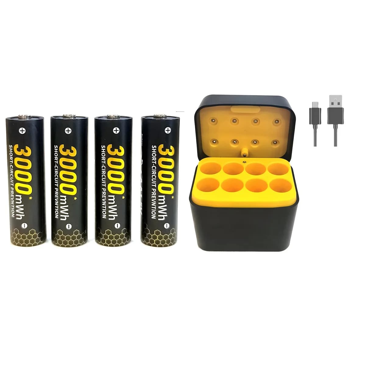 4 pz 1.5 V AA 3000 mWh Batteria Al Litio Ricaricabile per Telecamere Da Caccia Mouse di Controllo Remoto Smart Door Lock Micro Dispositivi + caricabatterie