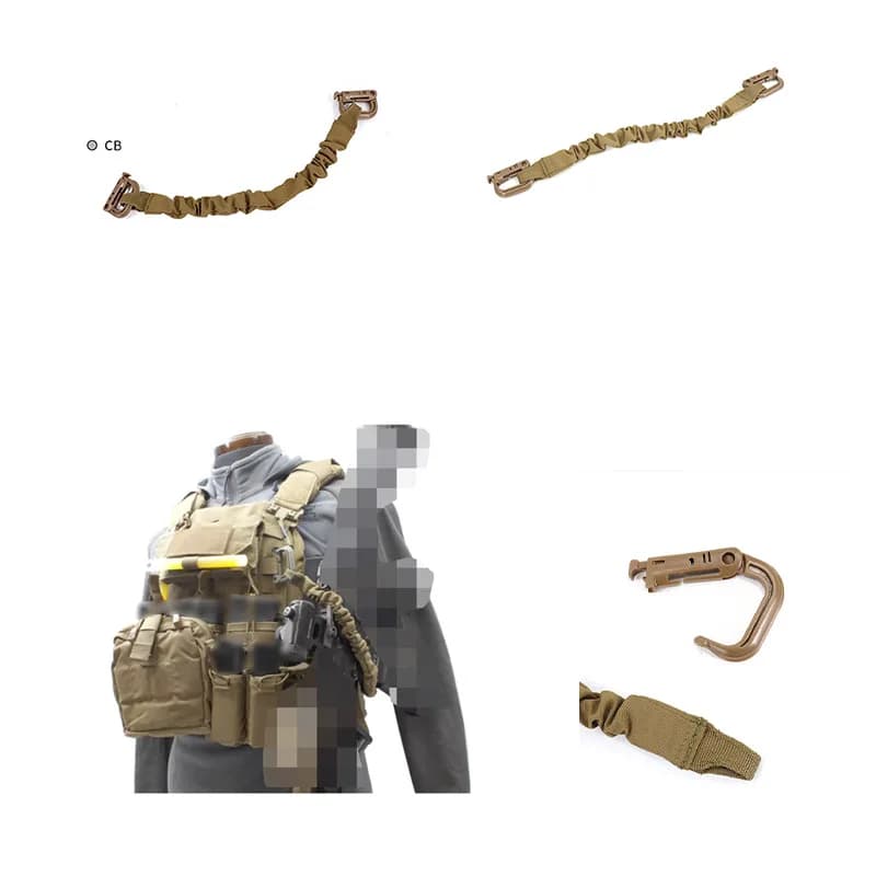 Multi-color outdoor Weapons retention catch UTX material fixed rope with fixed hook, suitable for vest tactical backpacks