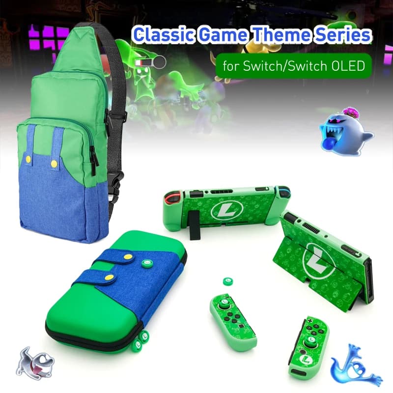Per Nintendo Switch Custodia OLED Custodia protettiva stile Luig Mansion Custodia protettiva Shell Cover Accessori per giochi Nintendo Switch