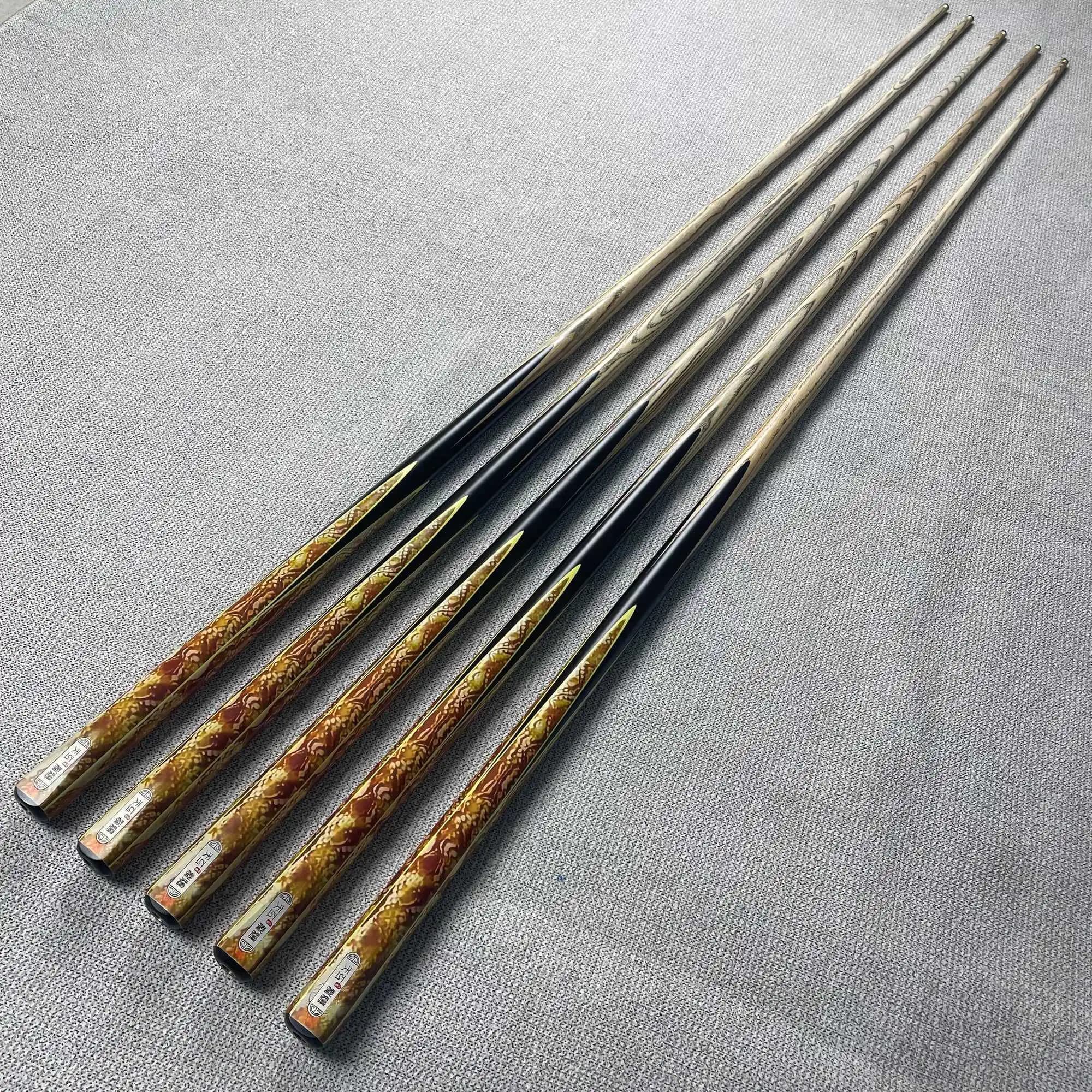 Tiangong Longxiang Series 04 Pool Cue, Solid Ash Wood with NFC Nameplate, Machine-engraved Sword Pattern, Small Head