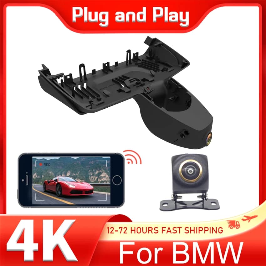 Dash Cam 4K for BMW X6 G06 F16 (3rd generation) 2020 2021 2022 2023, DVR camera for auto-style OEM, Plug and Play video recorder, night vision