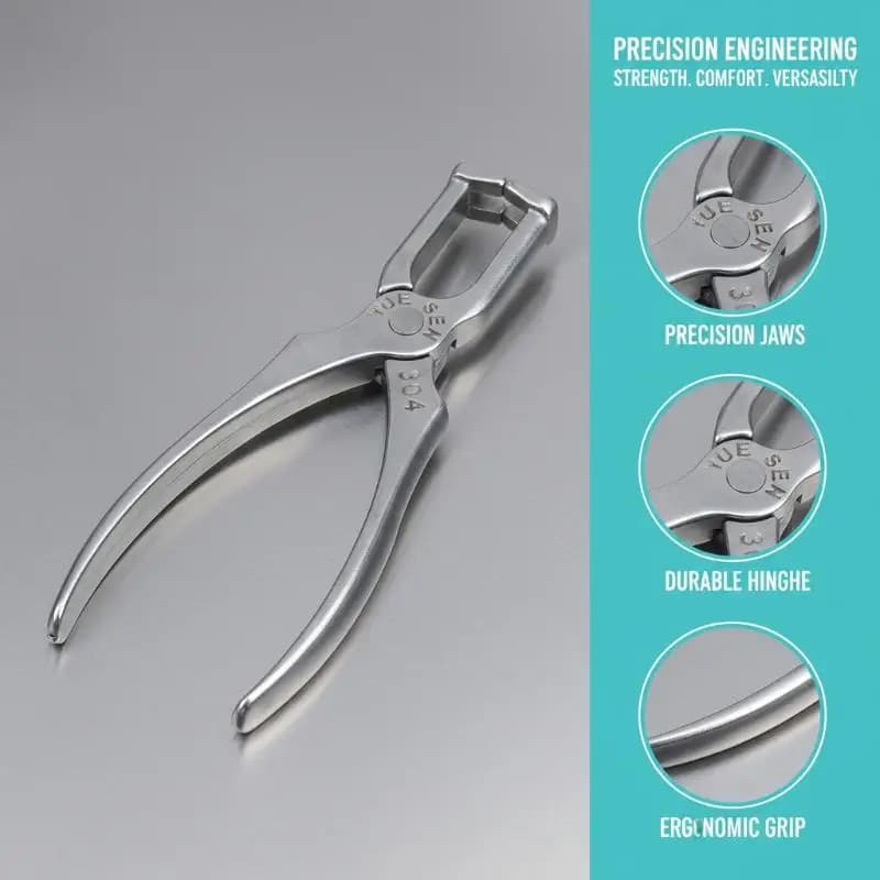 1PC Stainless Steel Zipper Pliers For Zippers Install Stop Clothes Shoes Zips Repair Kits DIY Replacement Sewing Accessories