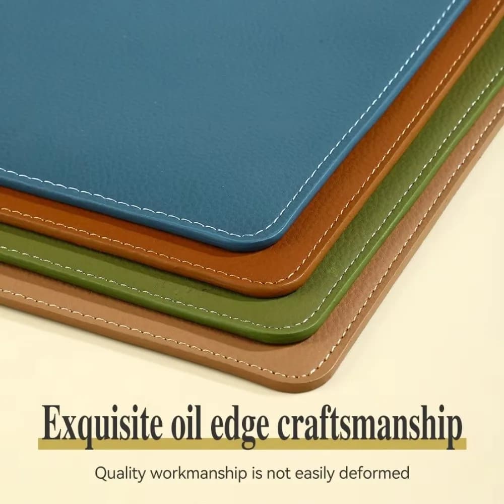PU Leather A4 File Folder Waterproof Large Capacity Business Briefcase High-grade Zipper Bag Information Bag