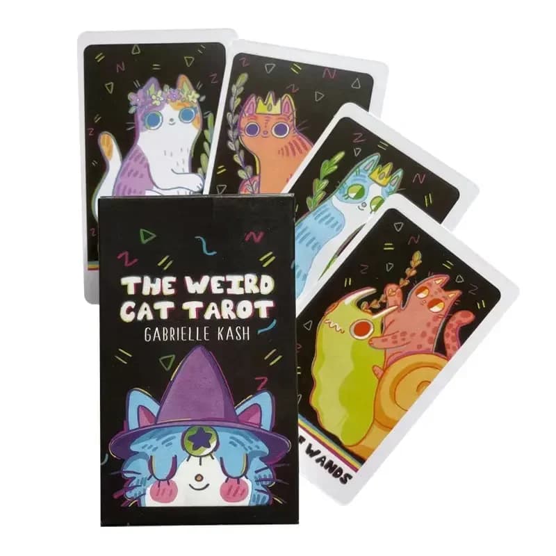 The Weird Cat Tarot: Gioco di Carte in Inglese, Gioco di Divinazione, Regalo, Gioco da Tavolo, Oracoli e Divinazione, Gioco di Tarocchi Facile per Feste