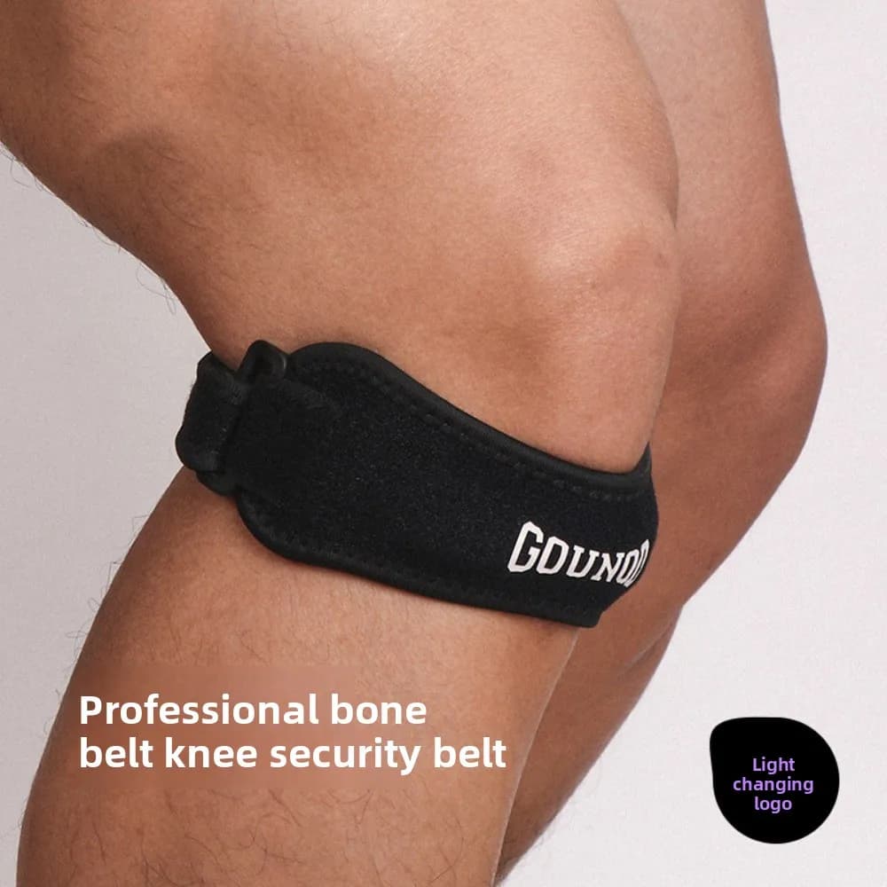 Ginocchiera a compressione con cuscino, fascia per rotula traspirante e regolabile, supporto per rotula ammortizzante, fascia pressurizzata per ginocchio
