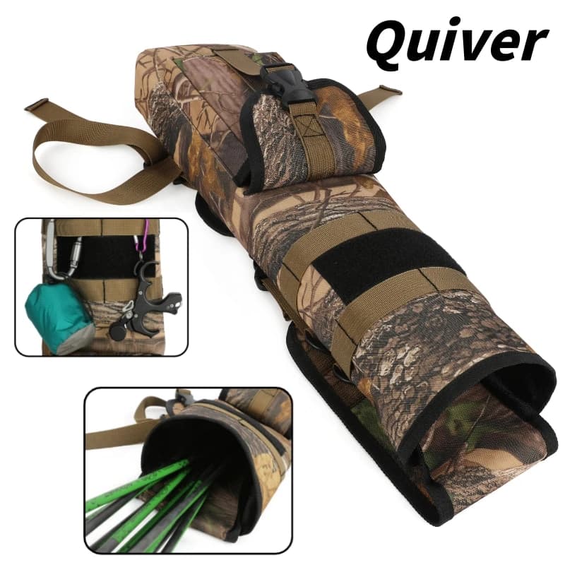 1pc Professional Archery Quiver Arrow Storage Bag Outdoor Hunting Target Shooting Barrel Tube Adjustable Waist Belt Pocket Pouch