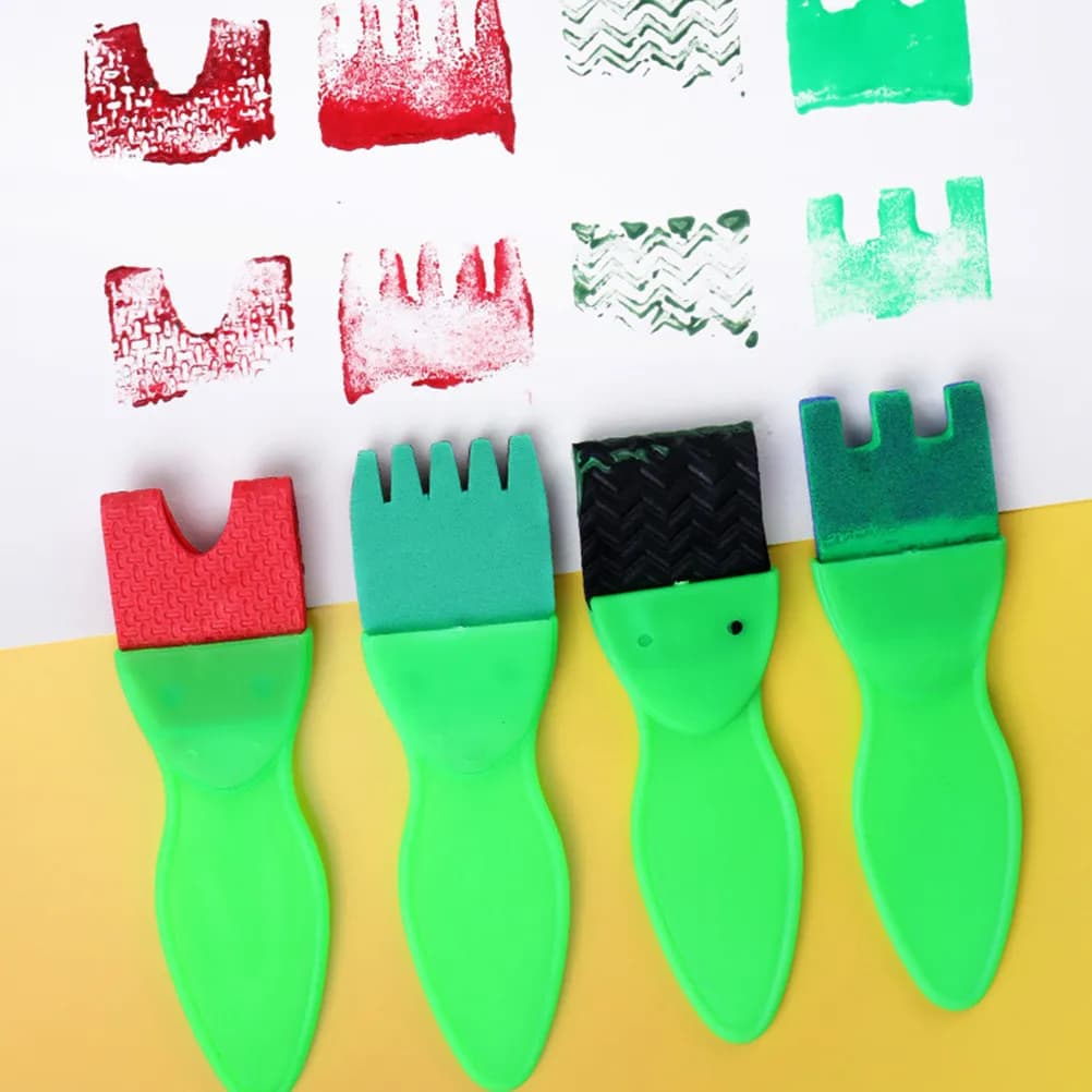 Set di 8 pennelli per pittura per bambini, manici ergonomici lisci per acquerello, olio, disegno artistico, strumenti per pittura per studenti