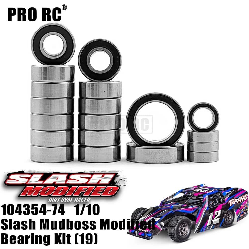 Per Traxxas compatibile 1/10 Slash modificato Mudboss 104354-74 Kit cuscinetto sigillato 19 pezzi