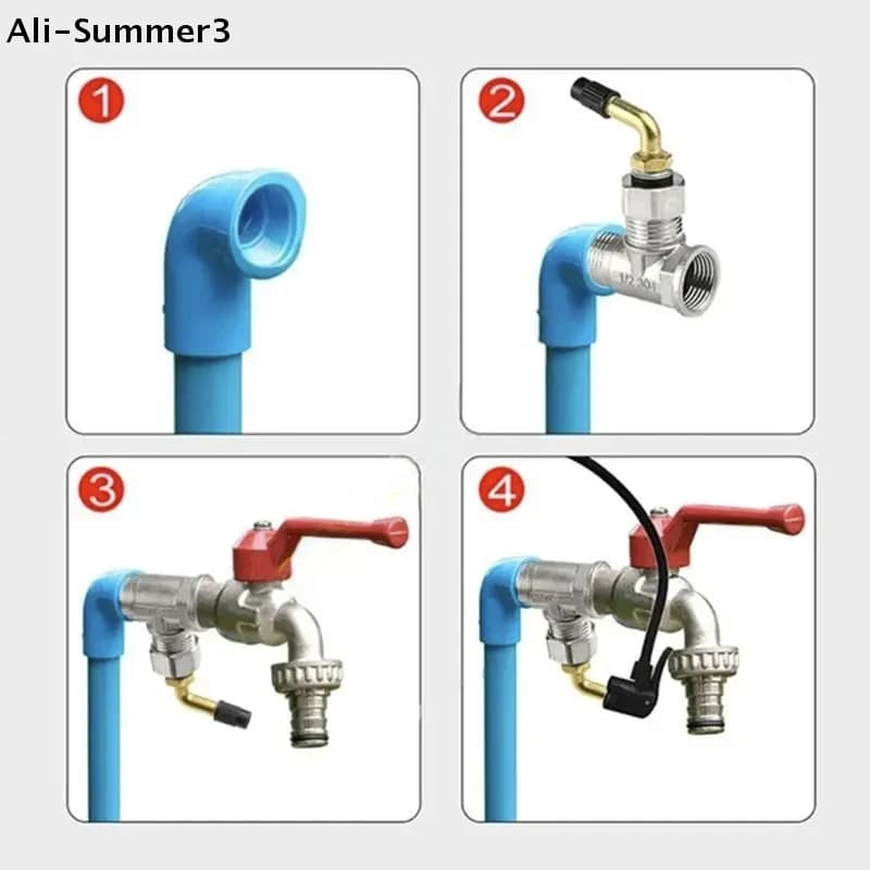 'TG16'AS'1Pc Garden Faucet Adapter 2025, Water Tank Connector IBC, Four-point Antifreeze Joint for Water Pipe, Rubber Joint for Ugello