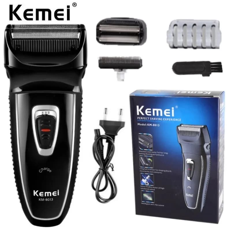 KEMEI 2 heads rechargeable electric shaver alternative rotary beard machine razor haircuts for facial care KM-8013
