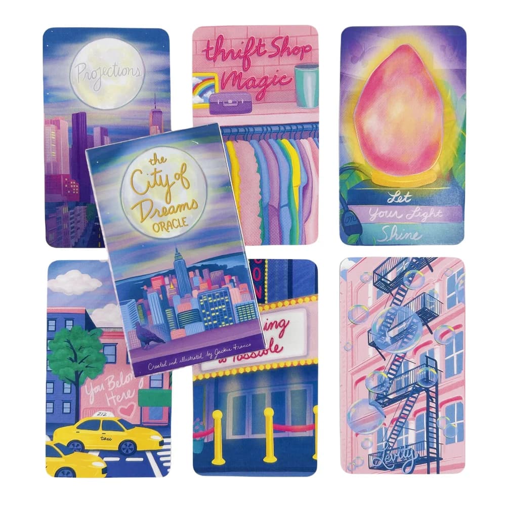 The City of Dreams Oracle Deck Divination Fate Tool Mazzo di carte Oracle da 35 carte Giochi da tavolo Carte da gioco