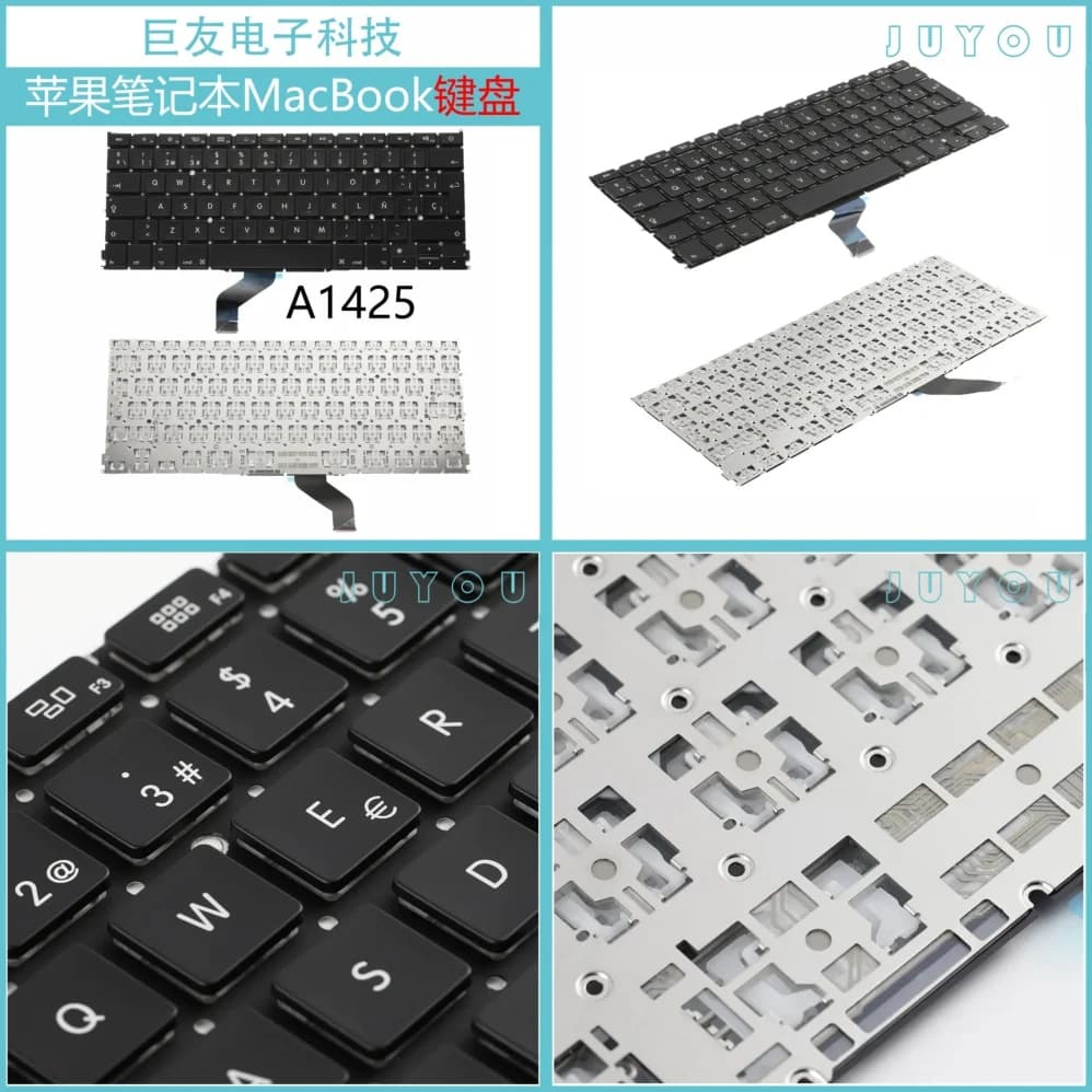 Replacement Keyboard for MacBook A1425 for Apple MacBook Pro Air 13 15 16 Poles with Retro Illumination and Mechanical Keys