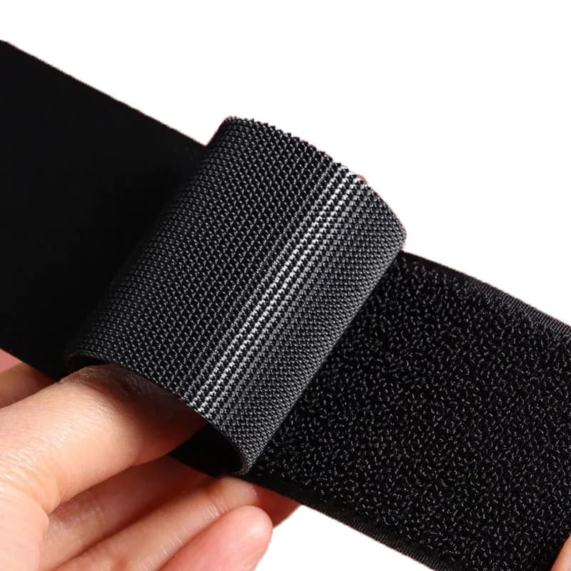 20/25/30/38/50mm Transparent White Black Soft Safe Baby Fastener Tape No Glue Hooks Loops Tape for Sewing-on Accessories 1meter