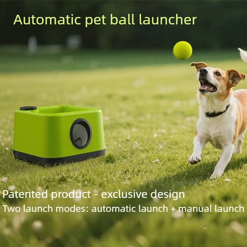 Lanciatore di Palline da Tennis, Lanciatore Automatico di Palline per Animali Domestici, Giocattolo Interattivo per Cani per Intrattenimento ed Esercizio